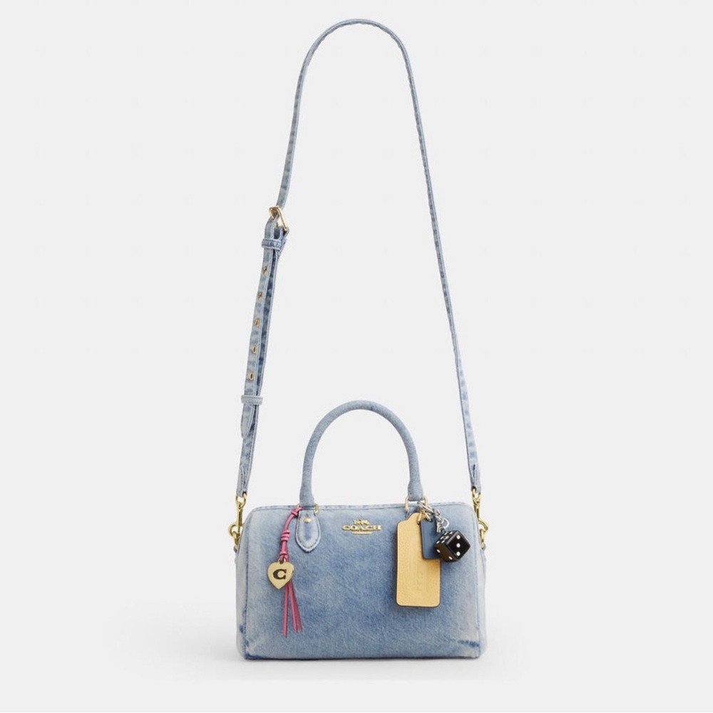 Coach Loved Demin Medium Rowan Satchel - Picture 3 of 3